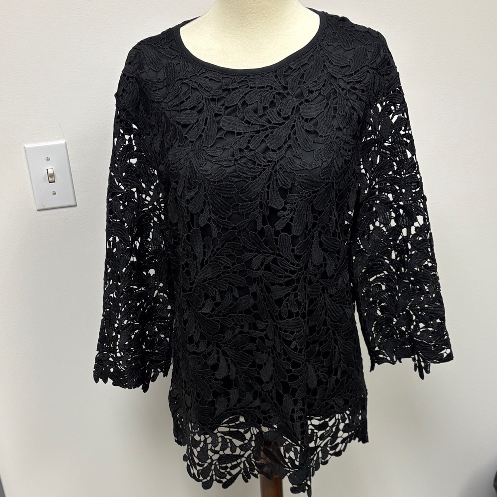 Kate & Mallory Black Lace Blouse